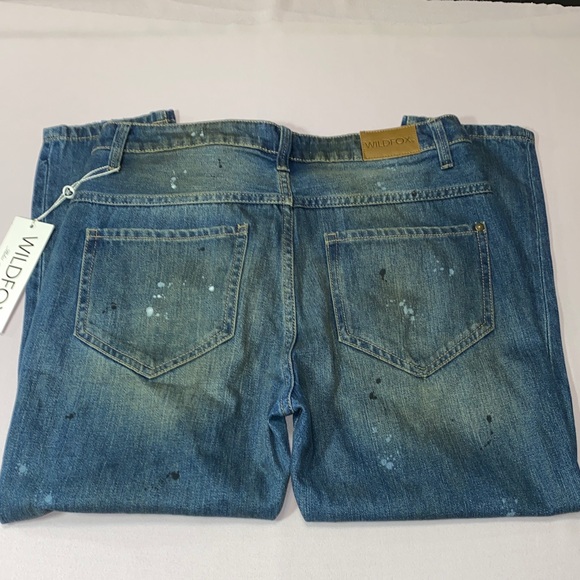 Wildfox cropped paint splatter distressed jeans - Picture 10 of 15